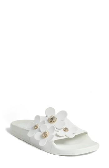 Women's Marc Jacobs Daisy Aqua Slide Sandal Us / 36eu - White