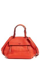 Tory Burch 'mini Half-moon' Leather Satchel - Red