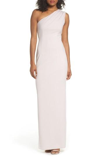Women's Katie May One-shoulder Crepe Column Gown - Pink
