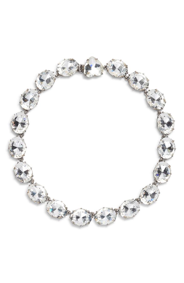 Women's Tory Burch Rivire Crystal Collar Necklace