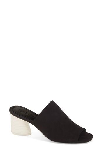 Women's Mercedes Castillo Beckey Open Toe Mule .5 M - Black