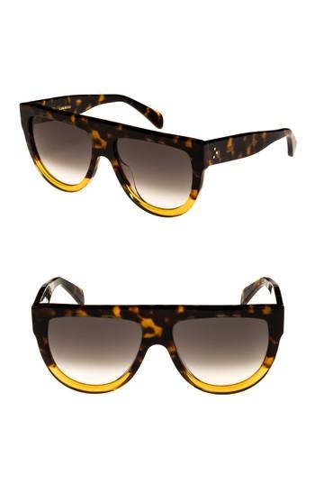 Women's Celine Aviator Sunglasses - Havana/ Yellow/ Smoke Green