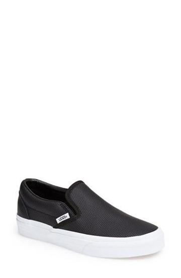Vans 'classic' Perforated Slip-on Sneaker (women) Womens Leather