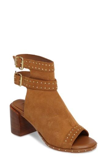 Women's Topshop North Studded Bootie Sandal .5us / 38eu - Brown