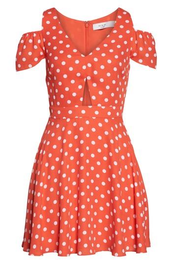 Women's Ali & Jay Chasing Butterflies Cold Shoulder Fit & Flare Dress - Orange