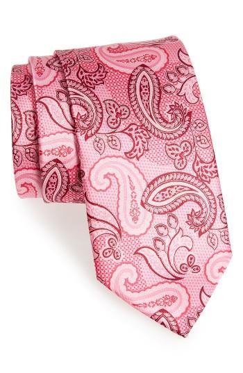 Men's Canali Exploded Paisley Silk Tie, Size - Pink