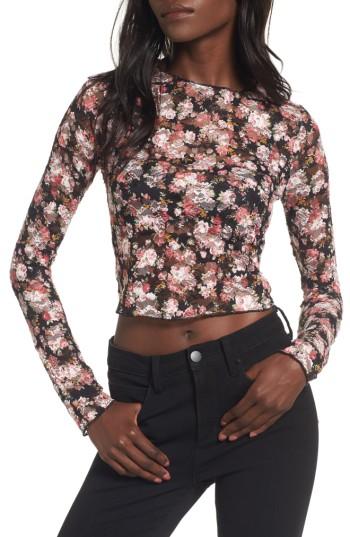Women's Chloe & Katie Lace Crop Top - Pink