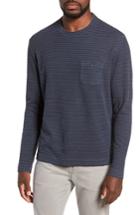 Men's Michael Bastian Stripe Long Sleeve Pocket T-shirt - Blue