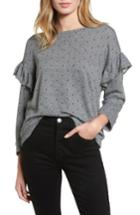 Women's Current/elliott The Ruffle Sweatshirt - Grey