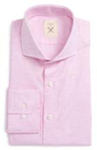 Men's Strong Suit Trim Fit Solid Cotton & Linen Dress Shirt .5 R - Pink