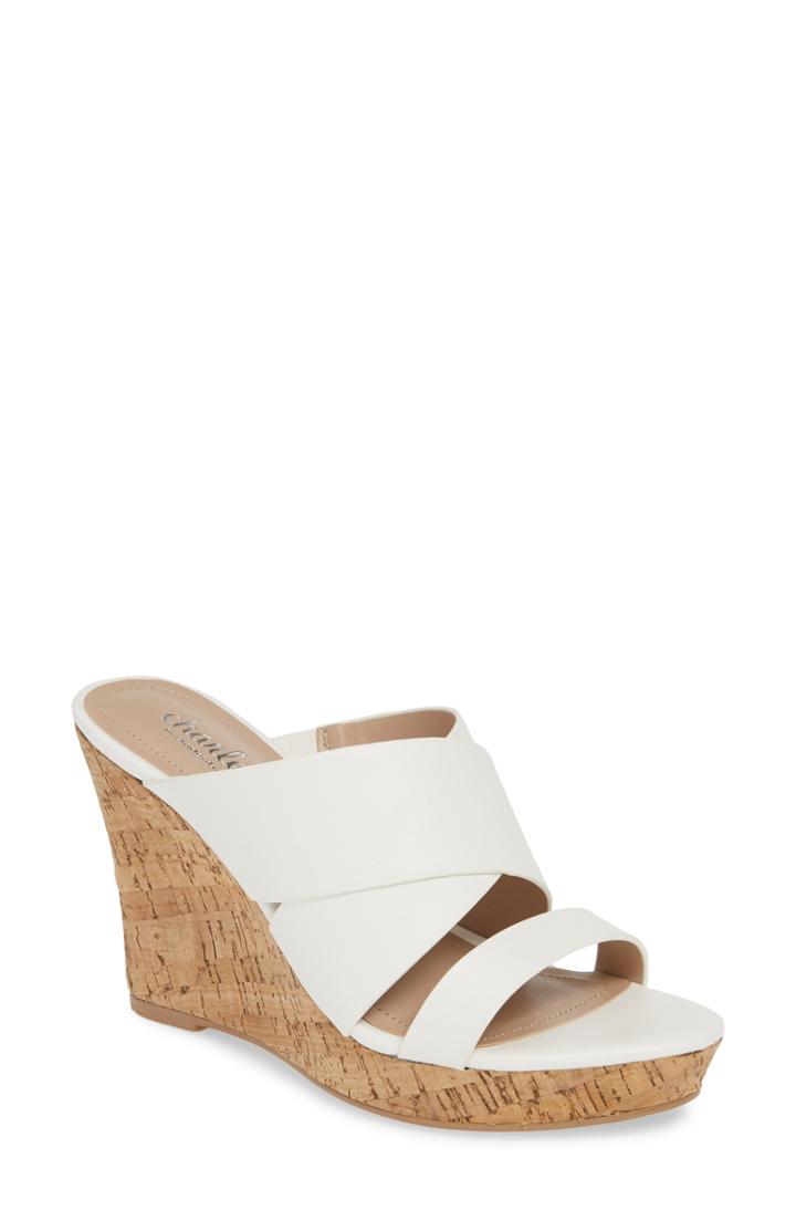 Women's Charles By Charles David Leslie Wedge Sandal M - White
