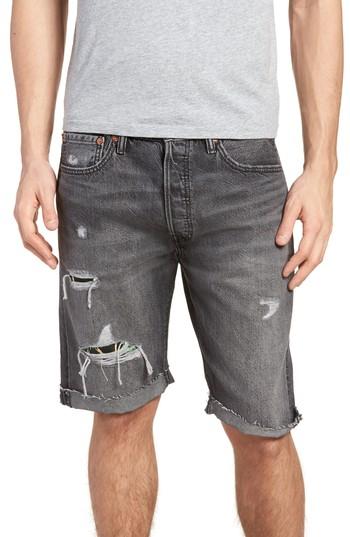 Men's Levi's 501 Cutoff Denim Shorts - Black