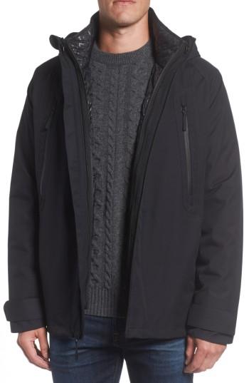 Men's Marc New York 3-in-1 Waterproof Rain Jacket With Liner - Black