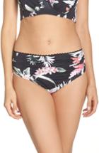 Women's Tommy Bahama Ginger Flowers Shirred Bikini Bottoms - Black