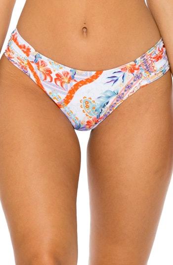 Women's Luli Fama Gathered Bikini Bottoms - Red