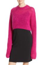 Women's Mcq By Alexander Mcqueen Mohair Blend Crop Sweater - Pink
