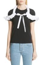 Women's Comme Des Garcons Ruffle Collar - White