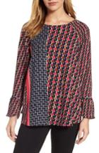 Women's Nic+zoe Mix Dots Bell Sleeve Top - Red