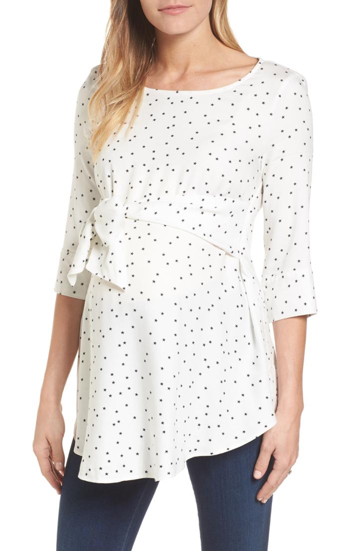 Women's Isabella Oliver Selina Tie Front Maternity Top
