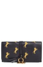Women's Saint Laurent Rose & Polka Dot Leather Wallet On A Chain -