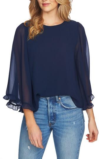 Women's 1.state Bell Sleeve Blouse - Blue
