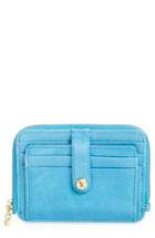 Women's Hobo 'katya' Leather Wallet - Blue