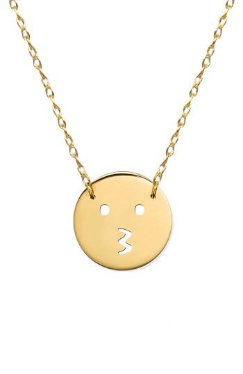 Women's Jane Basch Designs Kiss Emoji Pendant Necklace (nordstrom Exclusive)