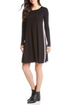 Women's Karen Kane Varsity Stripe Shift Dress - Black