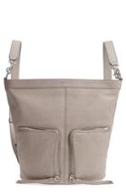 Allsaints Fetch Small Leather Backpack - Grey