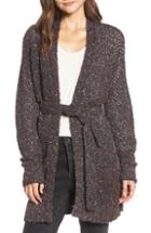 Women's Hinge Marled Long Cardigan, Size - Blue