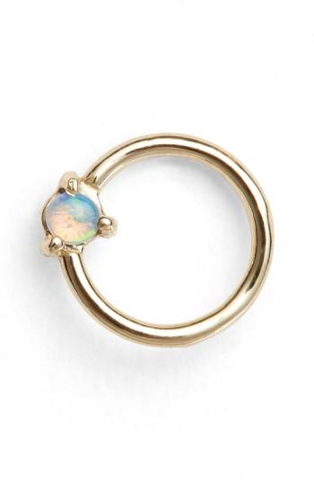 Women's Wwake Small Opal Circle Earrings