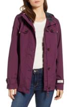 Women's Joules Right As Rain Waterproof Hooded Jacket - Burgundy