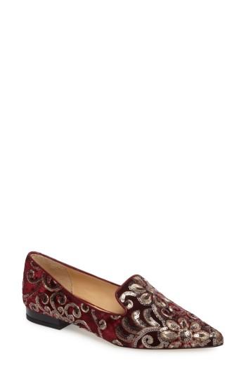 Women's Badgley Mischka Mary Loafer M - Burgundy