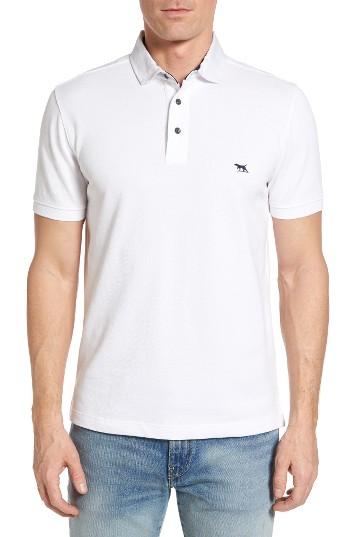 Men's Rodd & Gunn 'southland' Twill Collar Pique Polo - White