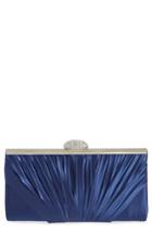 Nordstrom Pleated Satin Frame Clutch - Blue