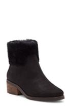Women's Tarina Genuine Shearling Cuff Bootie M - Black