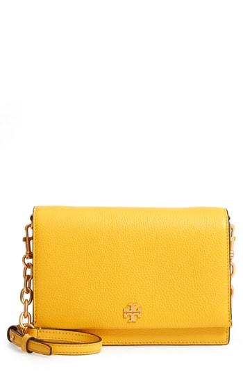 Tory Burch Georgia Pebble Leather Shoulder Bag - Yellow