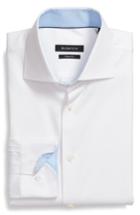 Men's Bugatchi Shaped Fit Solid Dress Shirt .5 - White