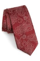 Men's Calibrate Dunsford Paisley Silk Blend Tie, Size - Red