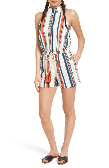 Women's Moon River Stripe Halter Romper