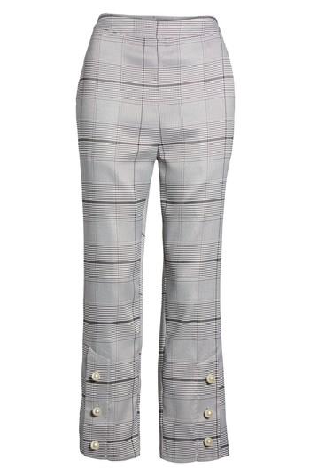 Women's J.o.a. Crop Plaid Pants - Black