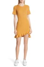 Women's A.l.c. Tulum Ribbed Ruffle Hem Dress - Yellow
