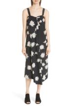 Women's Vince Chrysanthemum Print Silk Midi Dress