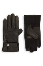 Men's Polo Ralph Lauren Quilted Leather Gloves - Black