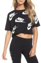 Women's Nike Sportswear Futura Crop Tee - Black