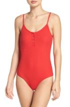 Women's Tavik Lila Ribbed One-piece Swimsuit - Red