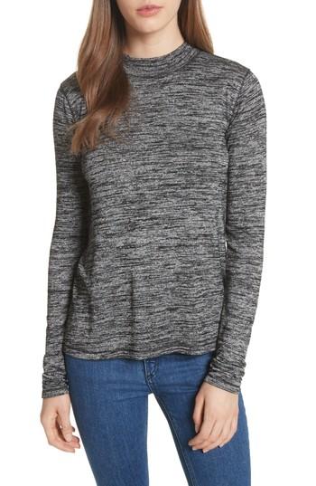 Women's Rag & Bone/jean Charley Mock Neck Top, Size - Black