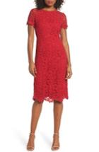 Women's Shoshanna Beaux Lace Midi Dress - Red