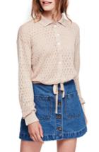 Women's Free People Betty Tie Front Sweater - Beige
