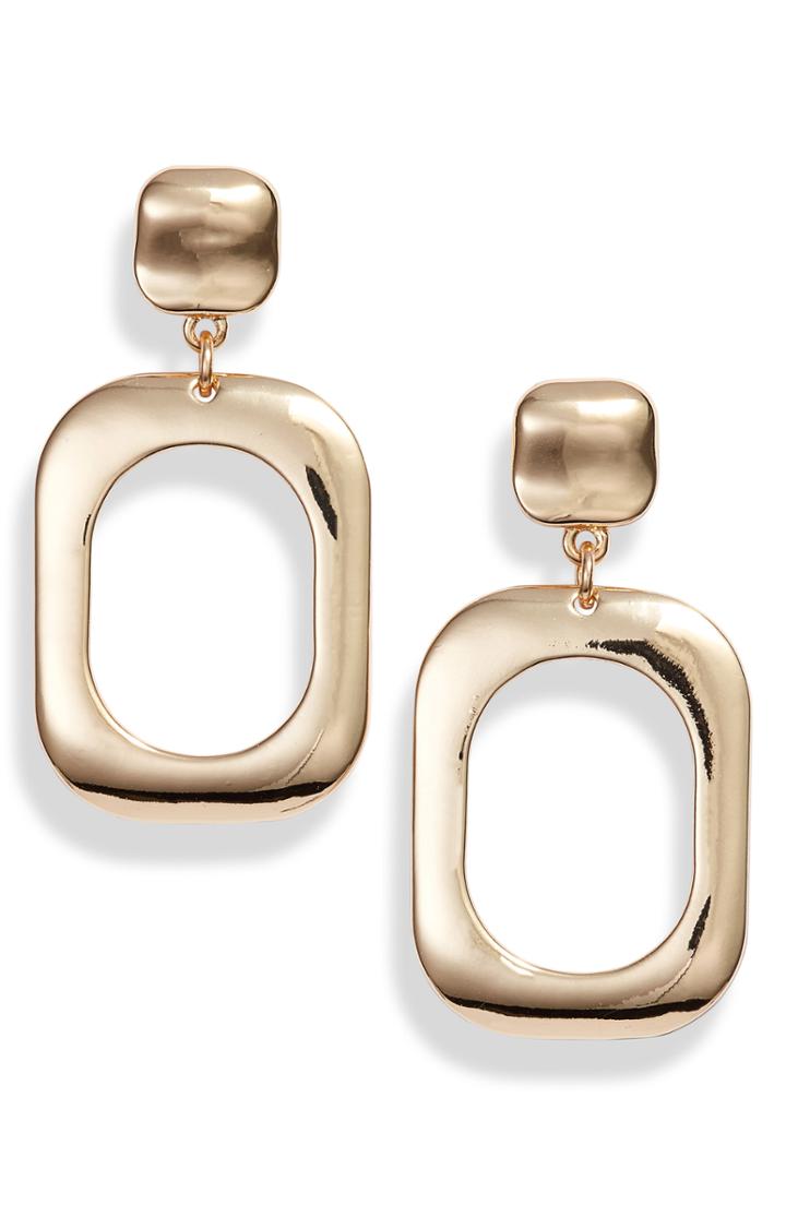 Women's Halogen Hacked Classic Geo Double Drop Earrings